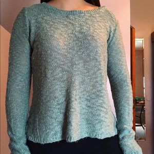Light olive green lacy sweater